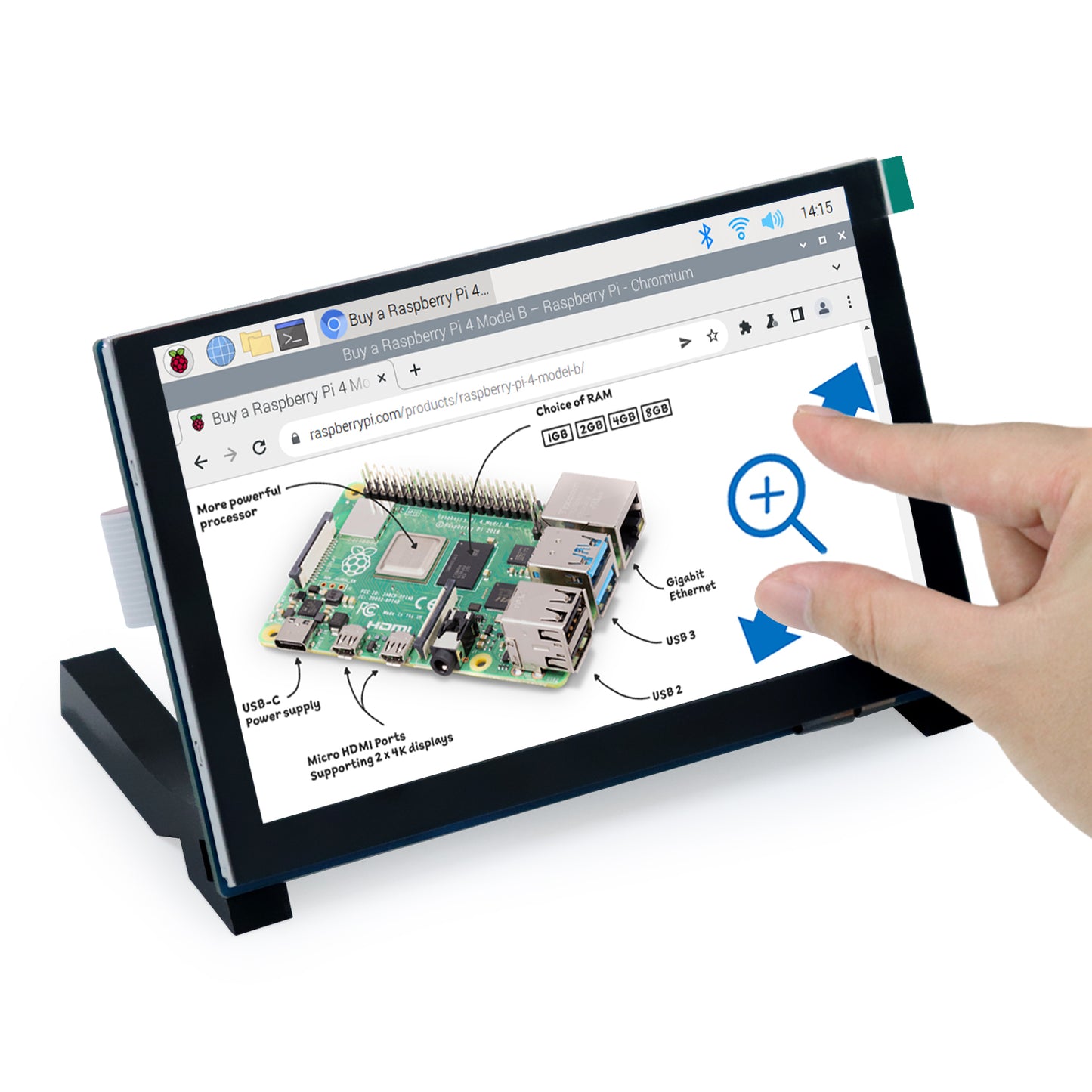 Freenove 5 / 7 Inch Touchscreen Monitor for Raspberry Pi 5 4 B 3 B+