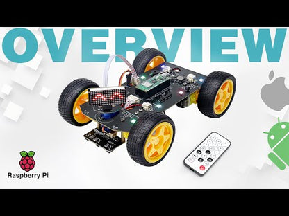 Freenove 4WD Car Kit for Raspberry Pi Pico W H WH, Dot Matrix Expressions, Obstacle Avoidance, Line Tracking, Light Tracing, Colorful Light, App