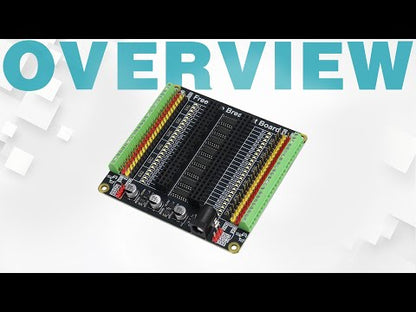 Freenove Breakout Board for Arduino Nano Micro Raspberry Pi Pico 1 2 W ESP32 ESP8266, Terminal Block Shield HAT with Pin Header, GPIO Status LED, 5 V 3.3 V