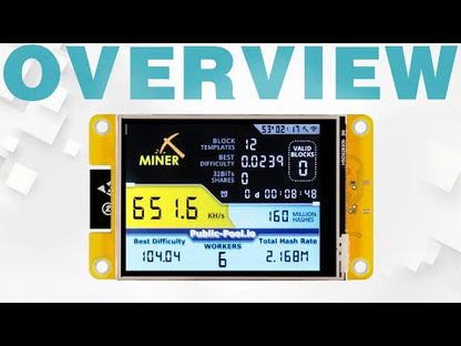 Freenove Bitcoin Miner NMMiner NerdMiner, ESP32 CYD 2.8 3.2 3.5 4.0 Inch Touch Display, Dual-core 32-bit 240 MHz Microcontroller WiFi BT Programmable, Code Tutorial